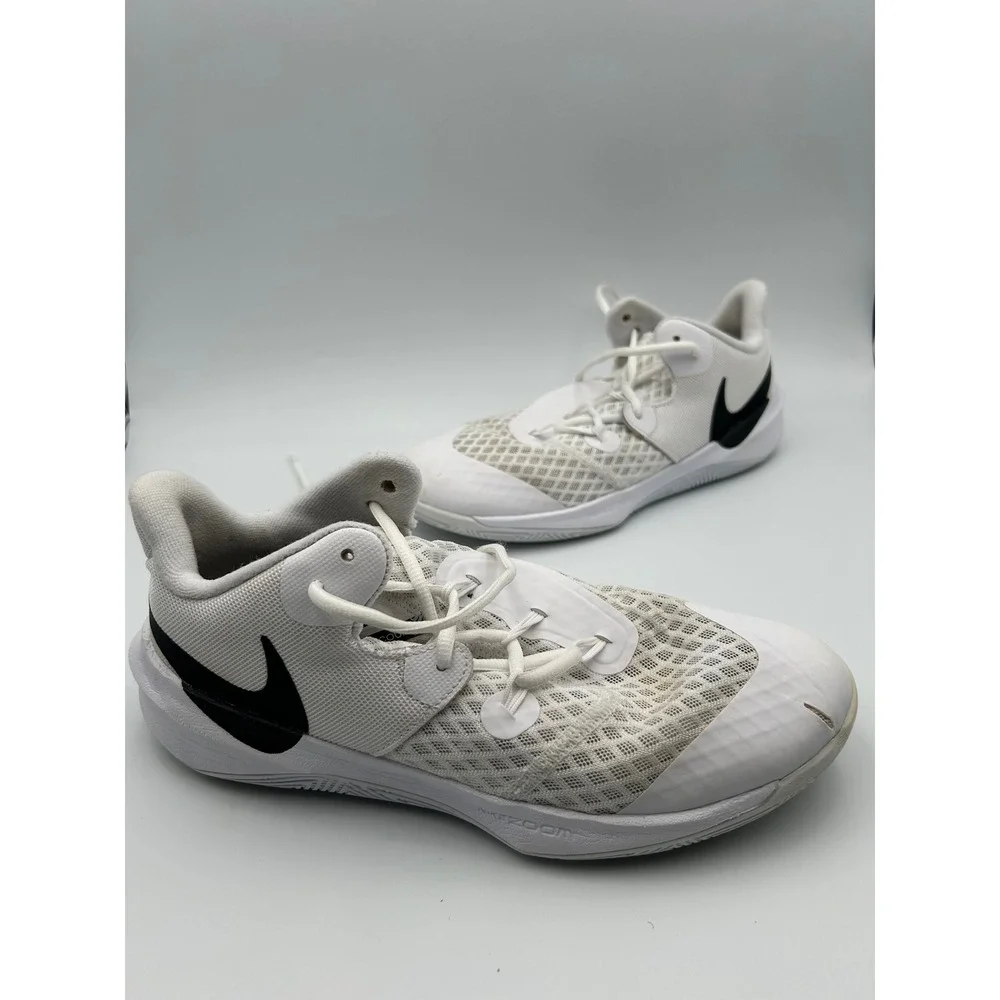 Nike Zoom Hyperspeed Court Womens 9.5 Volleyball Shoes White Black CI2963-100
